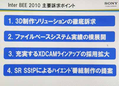 InterBEEにおけるソニーの4つのテーマ