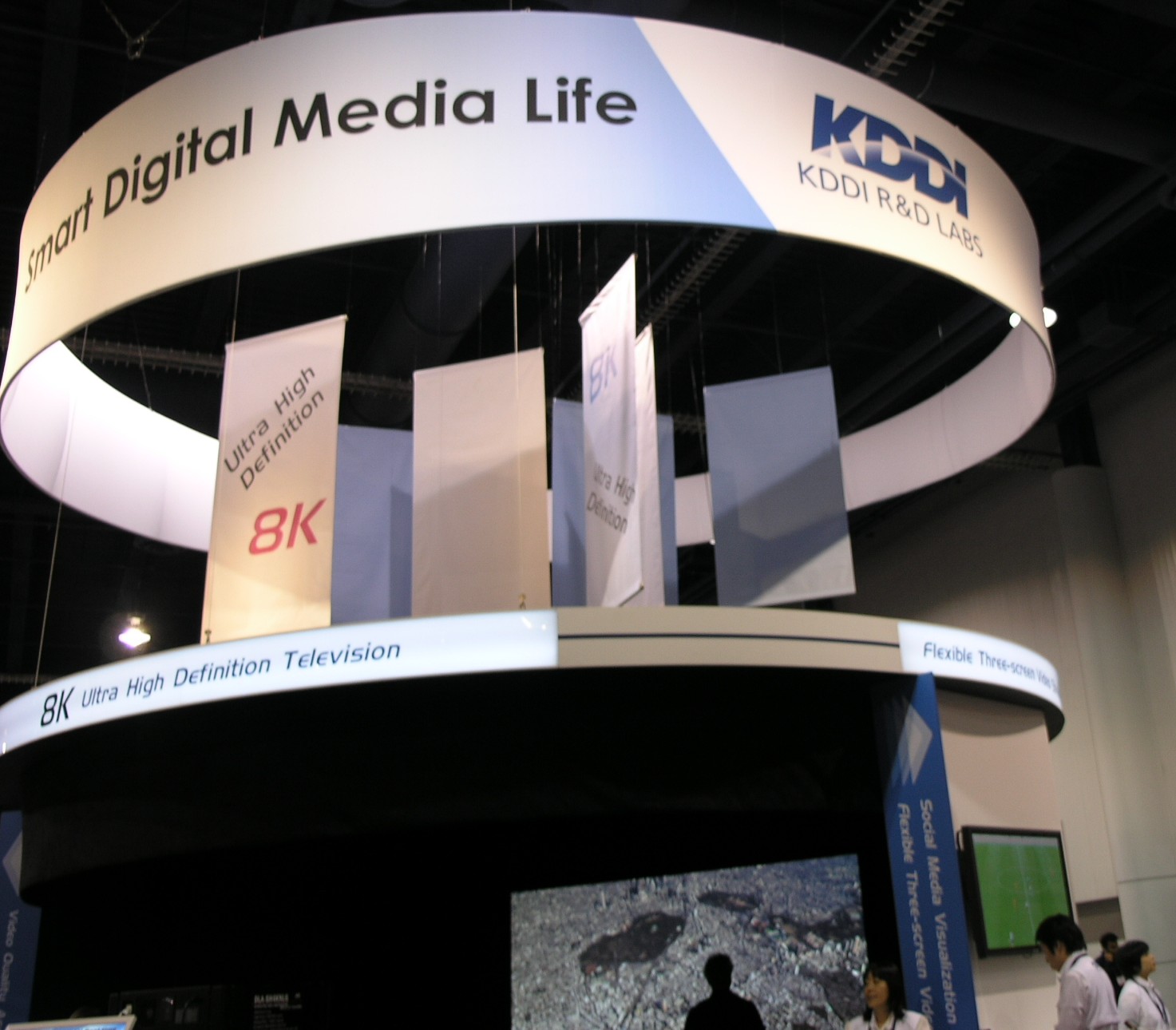 8K U-HDTV高圧縮符号化のデモ(KDDI)