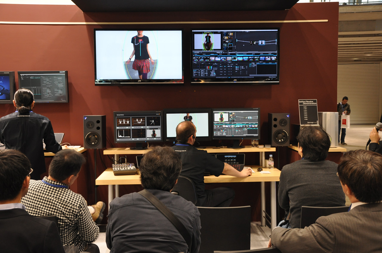 写真5:「DaVinci Resolve」のデモ