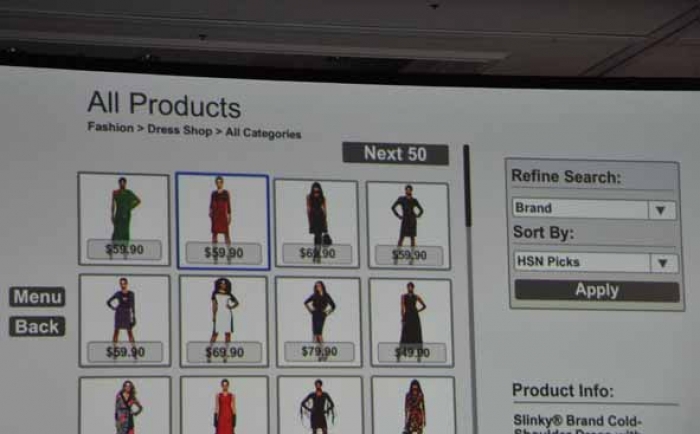 PanasonicによるViera上でのHSN画面デモ