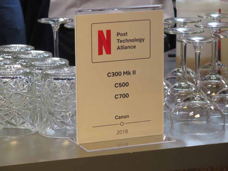 NETFLIXが設けた、Post Technology Allianceの表示が3日目から各ブースで表示